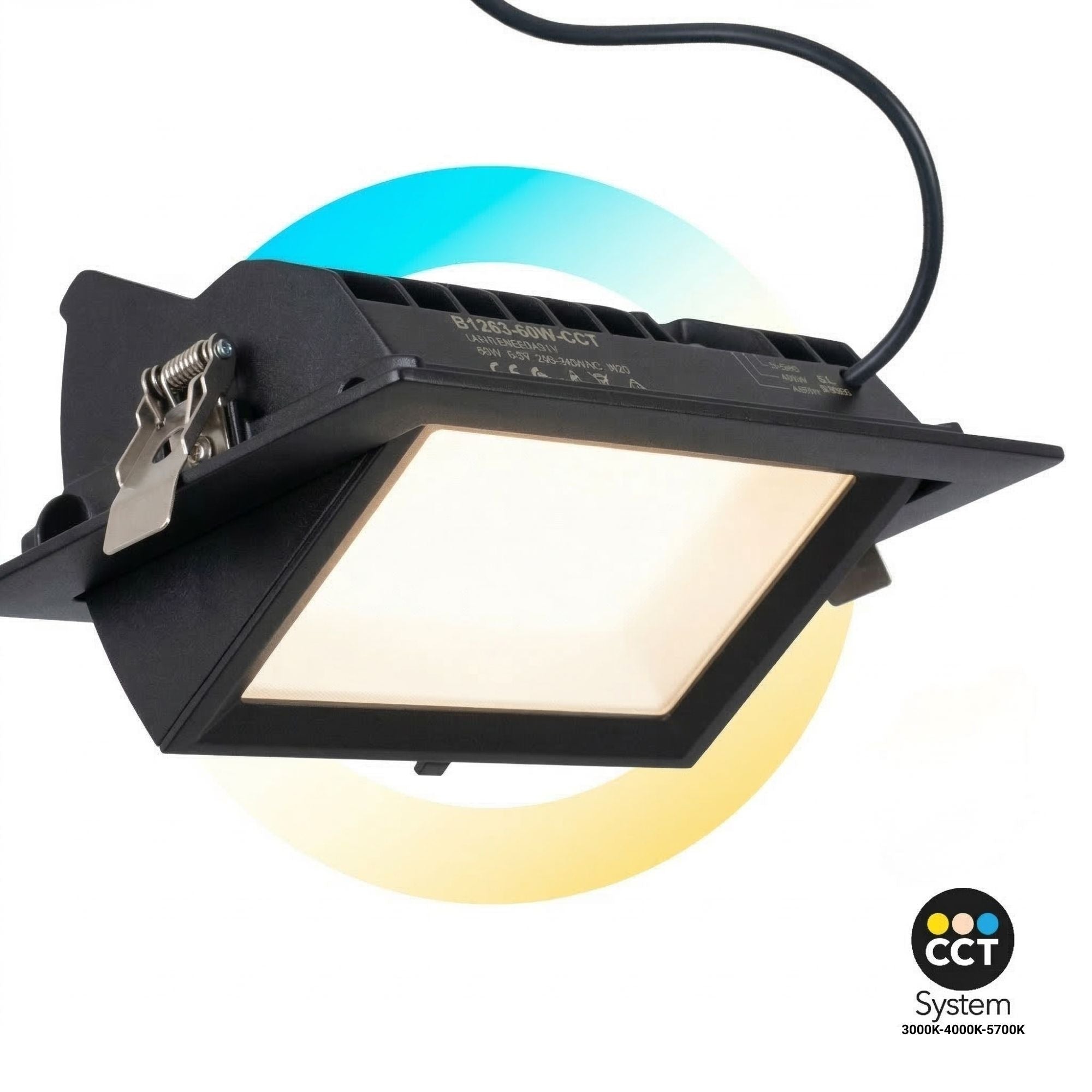 Downlight LED rectangular orientable CCT 60W  - 100° Driver LIFUD