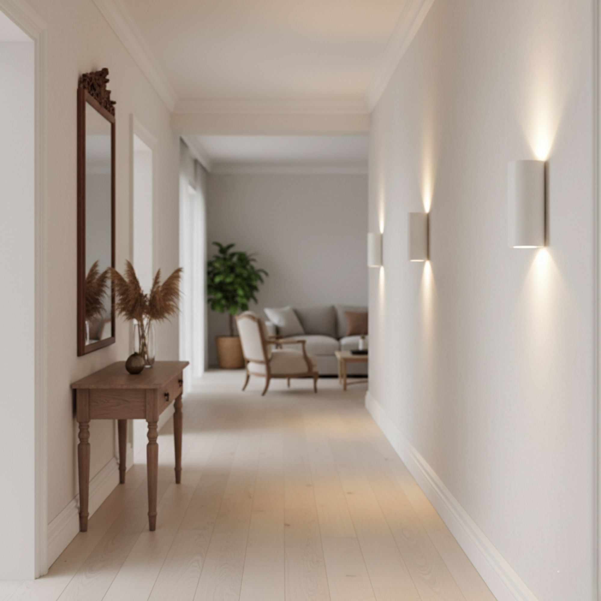 Aplique de escayola o yeso de pared  "LINDA" 2xGU10