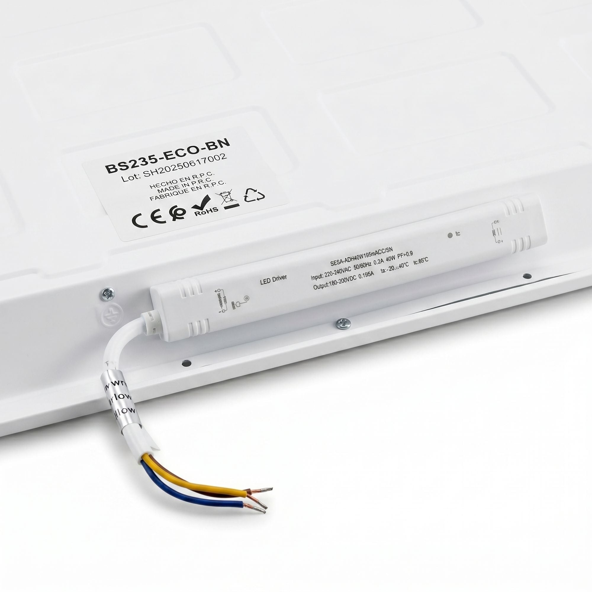 Panel LED empotrable Backlit 60x60cm - 40W - 100lm/W - Driver flicker free - UGR22 - IP40