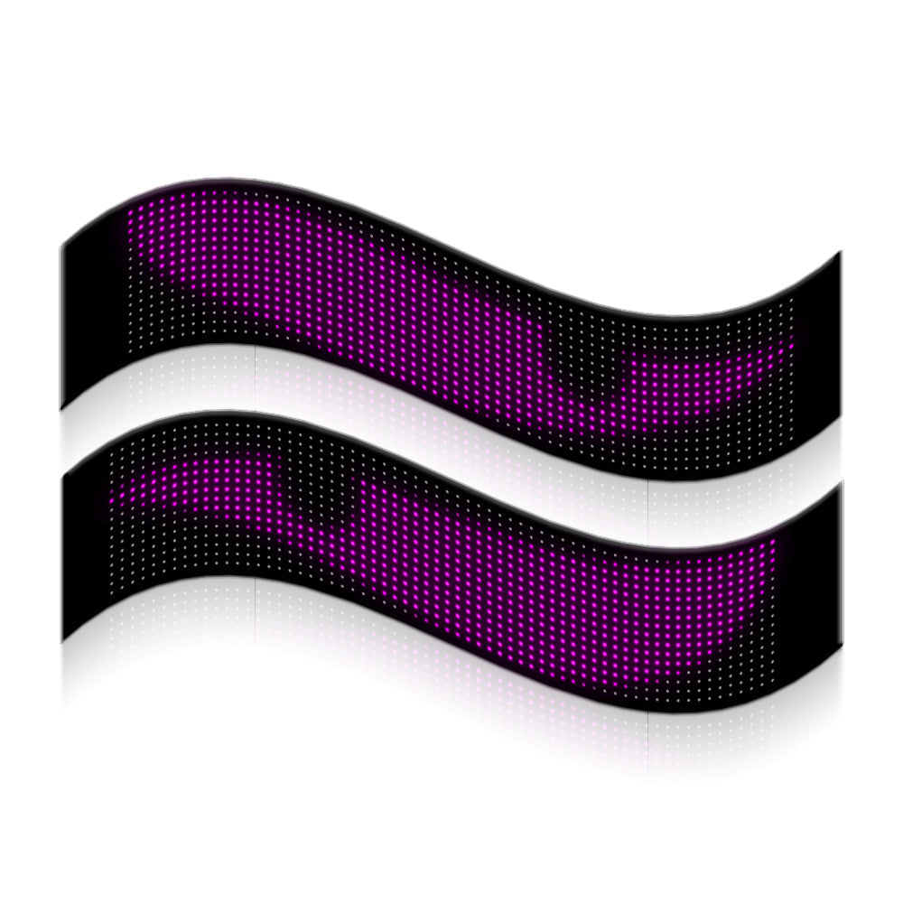 Display LED flexible doble - 12 x 59,5 cm - USB + Bluetooth + mando a distancia