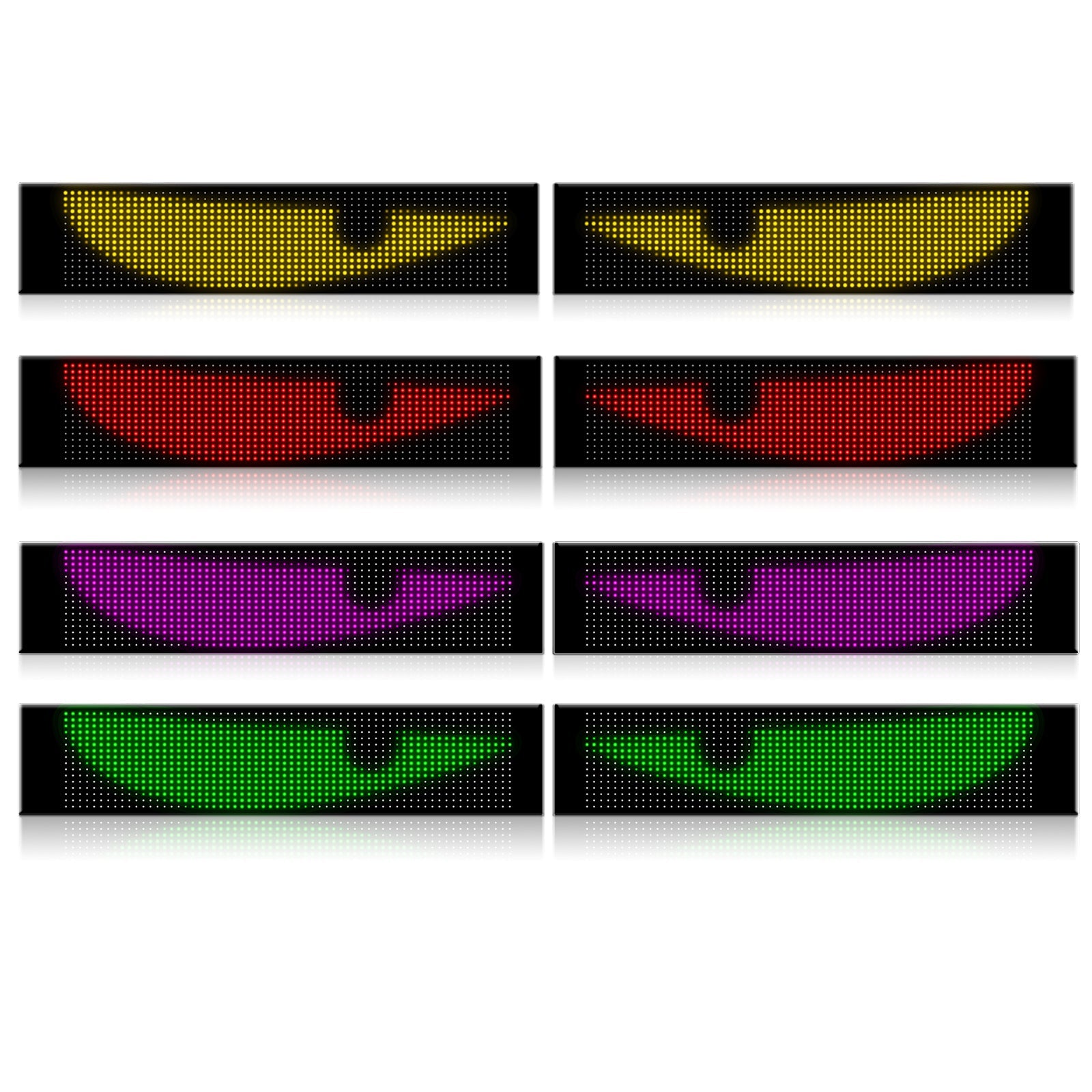 Display LED flexible doble - 12 x 59,5 cm - USB + Bluetooth + mando a distancia