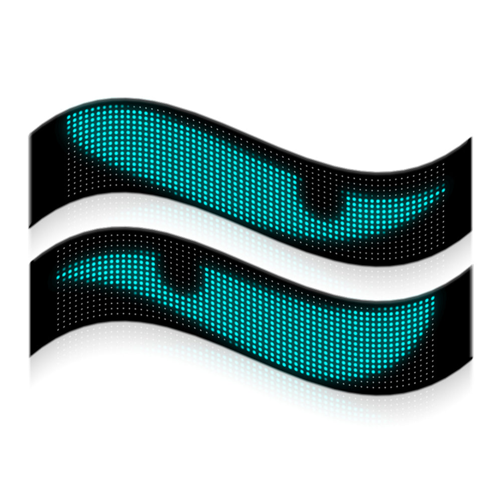 Display LED flexible doble - 12 x 59,5 cm - USB + Bluetooth + mando a distancia