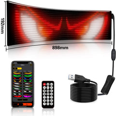 Display LED flexible programable - 89 x 19 cm - USB + Bluetooth + mando a distancia