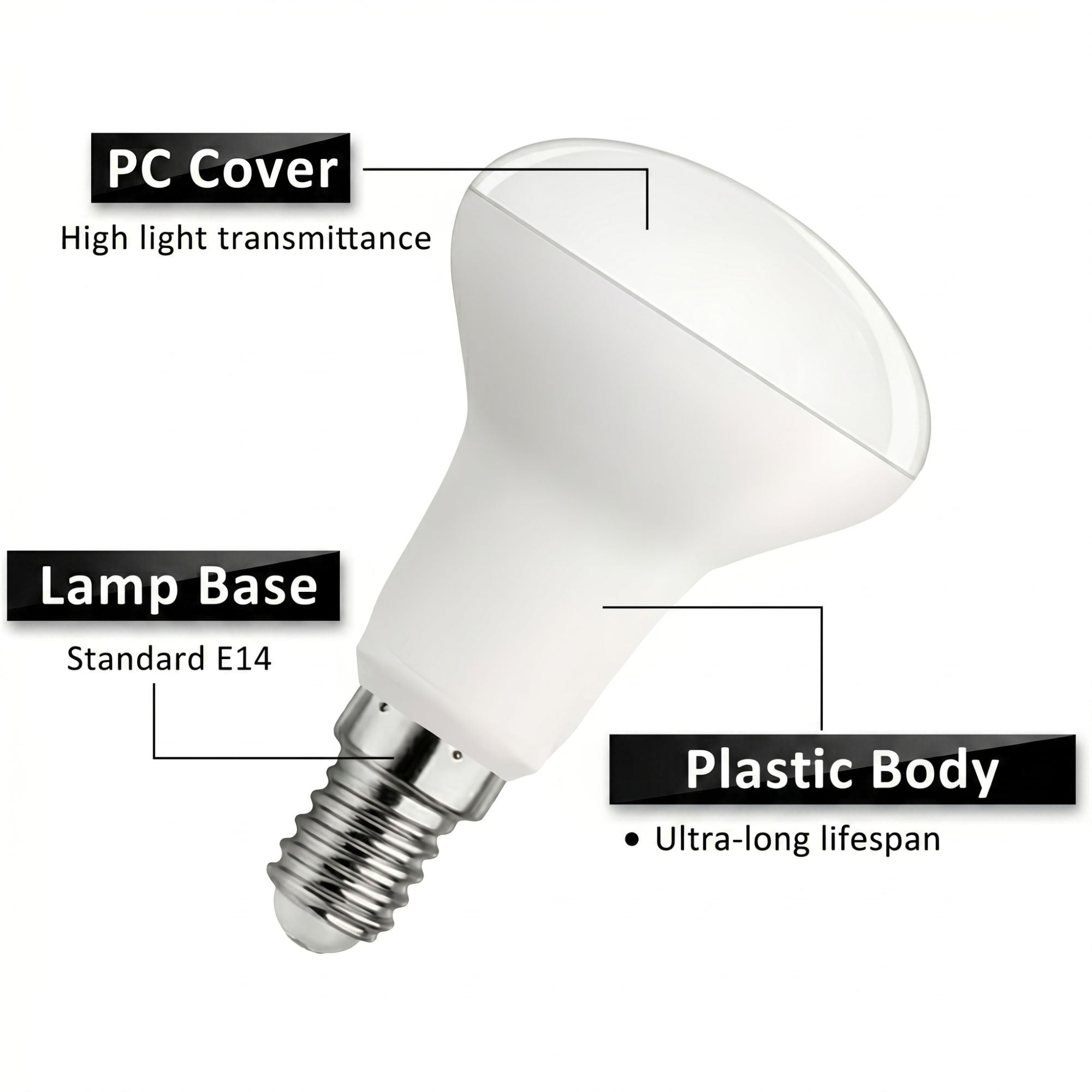 Bombilla LED reflectora - E14 R50 - 5W