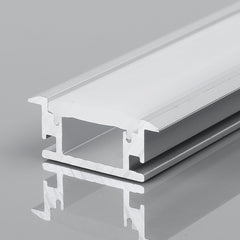 Perfil tira LED empotrable con difusor - 27x10,65mm - Tira LED 12mm - 2 metros - 1,05mm
