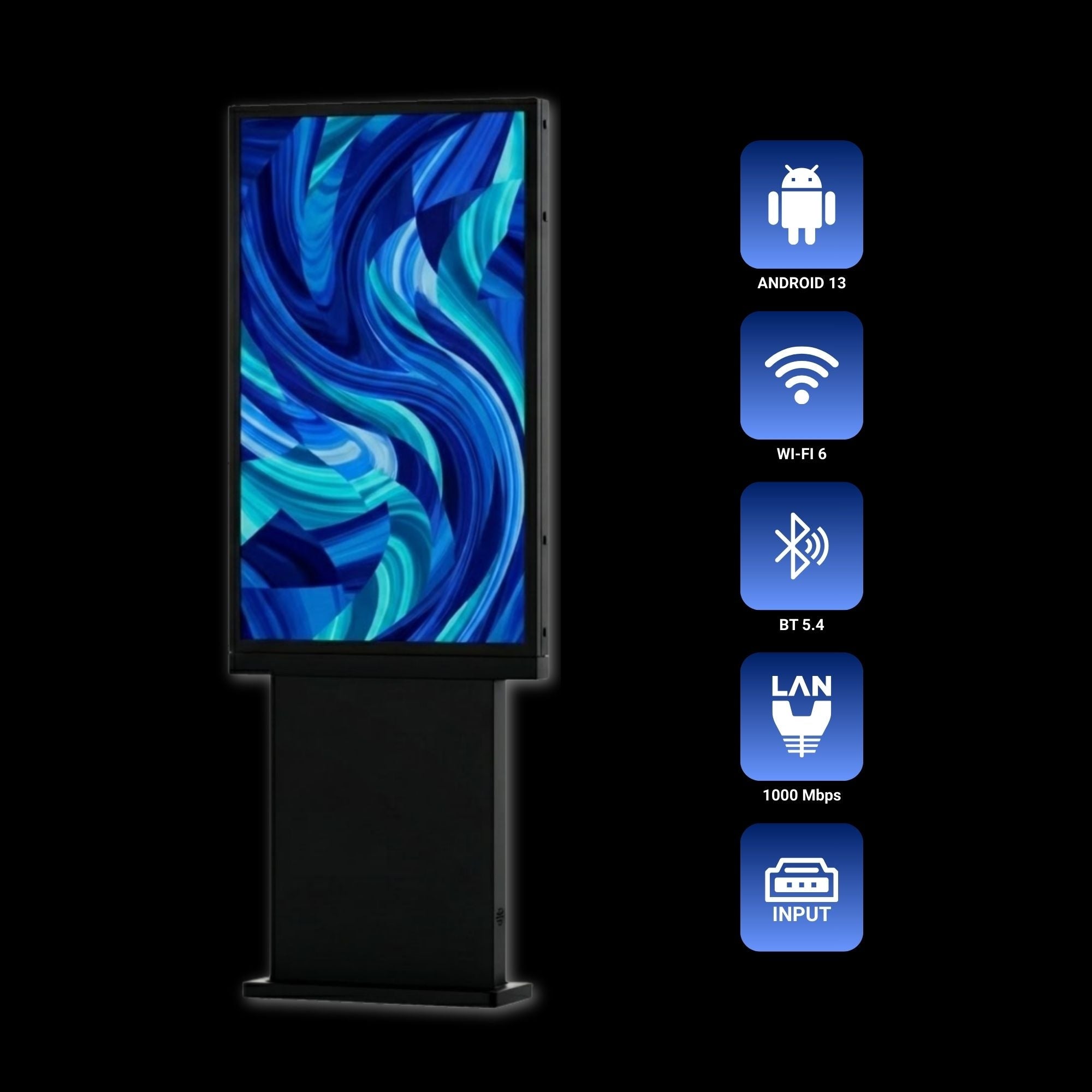 Display Exterior 55" 4K - Cristal Anti-reflejo - Android 13 - 4GB+64GB - Outdoor