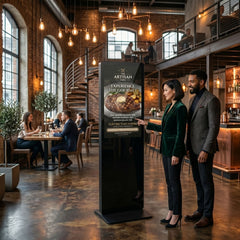 Tótem Publicitario Digital  No Tactil 32" Full HD -  Android 13 – Cartelería Vertical para Interior
