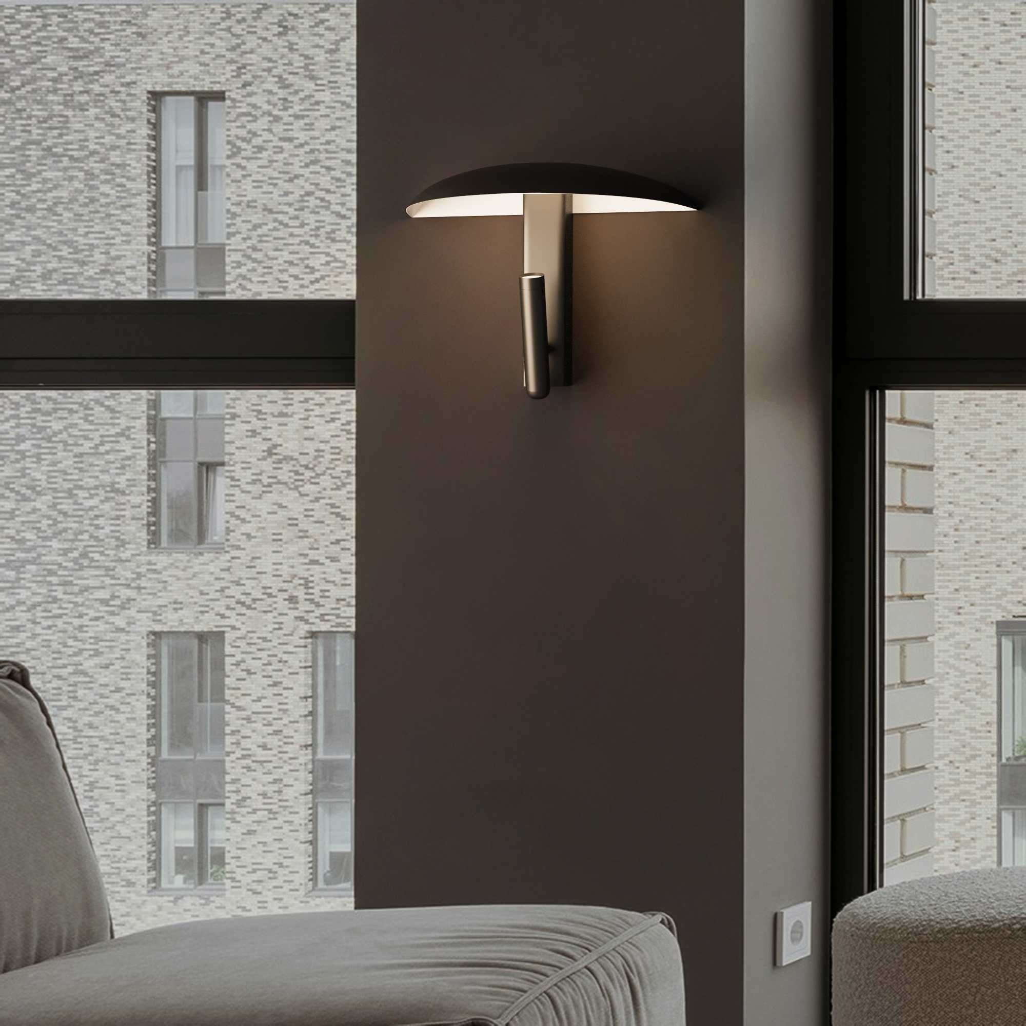 Aplique de pared para lectura "AKARI" - 3W - 2700K