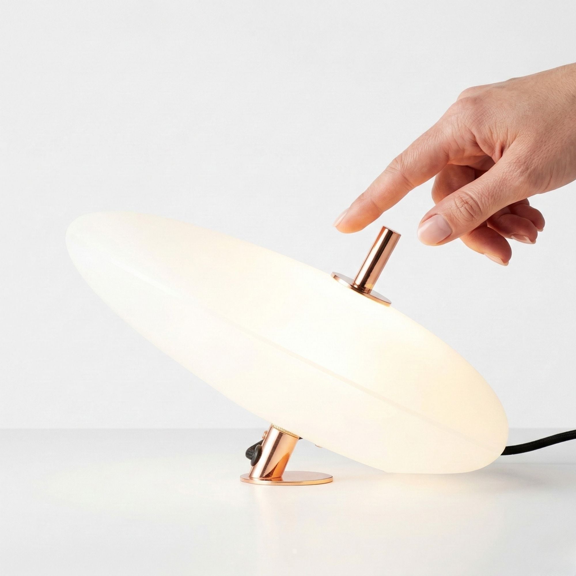 Lampara de mesa de policarbonato "PEBBLES" - Táctil - 6W