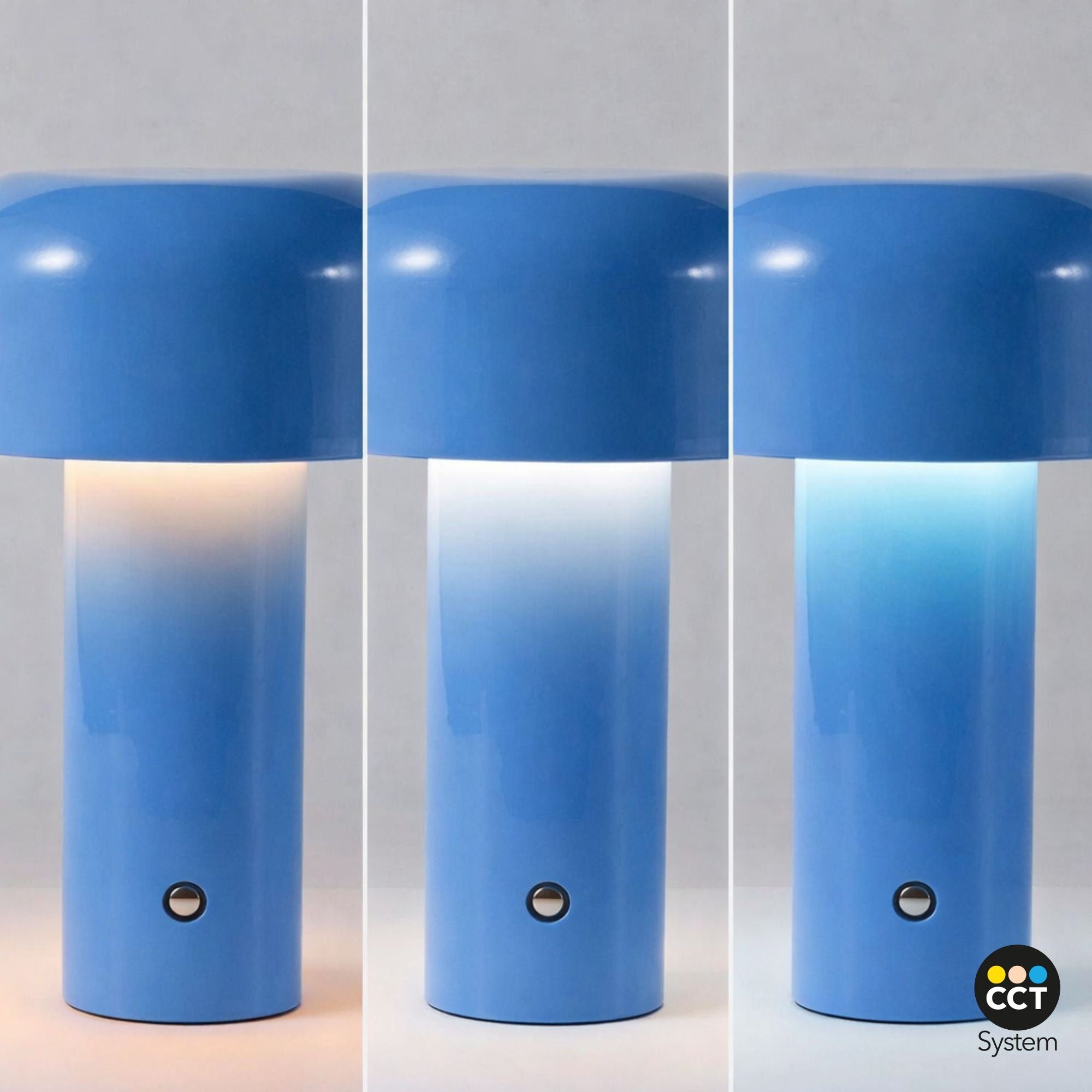 Lámpara de mesa LED CCT portátil - Táctil - Ø125 mm