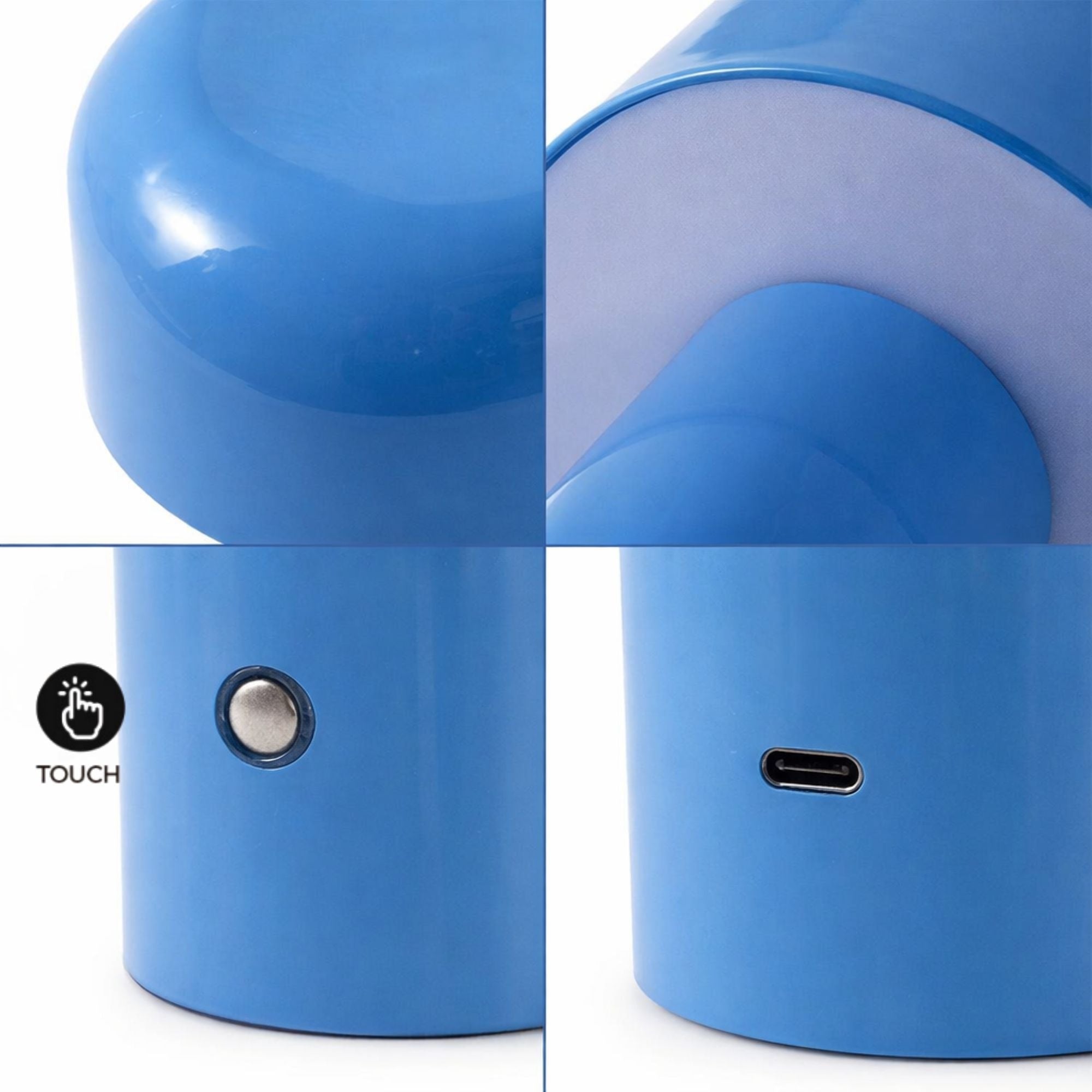 Lámpara de mesa LED CCT portátil - Táctil - Ø125 mm
