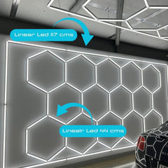 Luminaria Lineal de 120 cm – Diseño Hexagonal Moderno y Minimalista