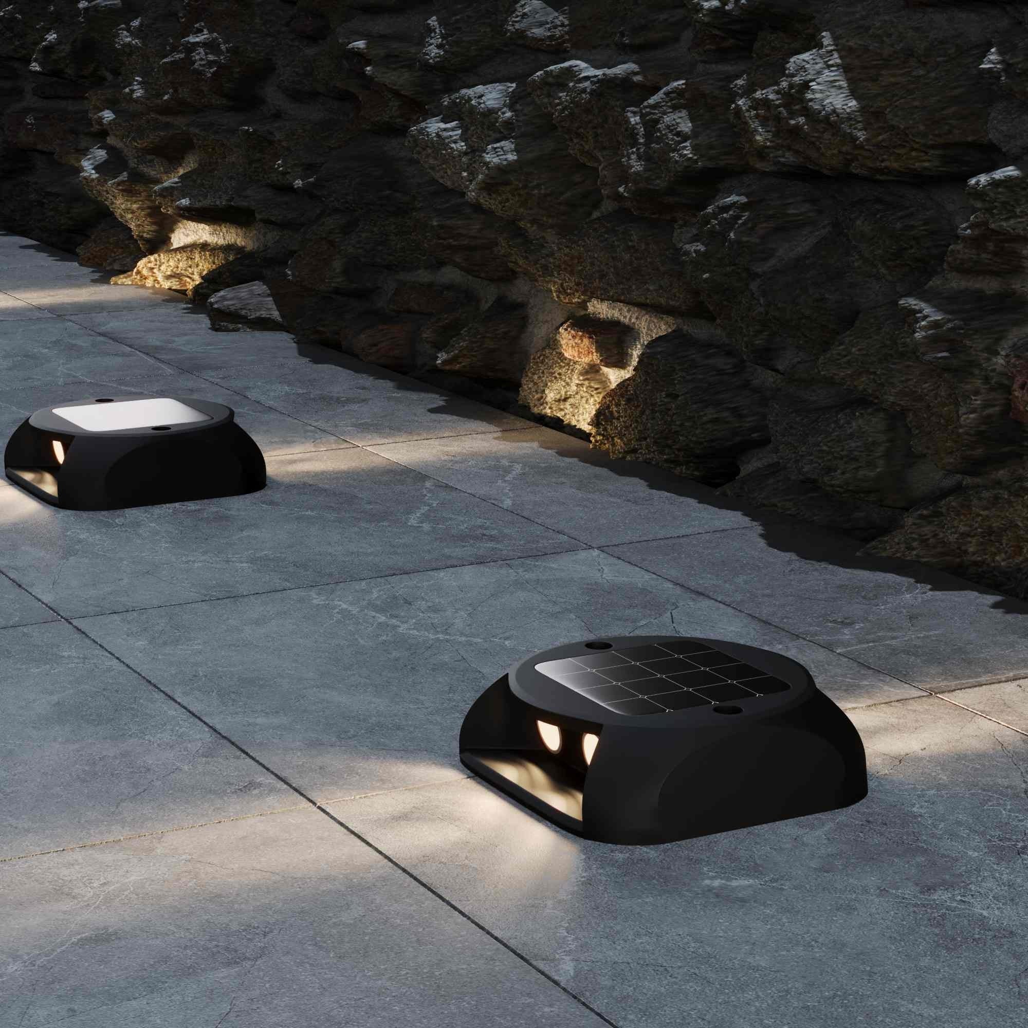 Luz LED solar de exterior - 3000K - 4 LED - 15 lm - IP65
