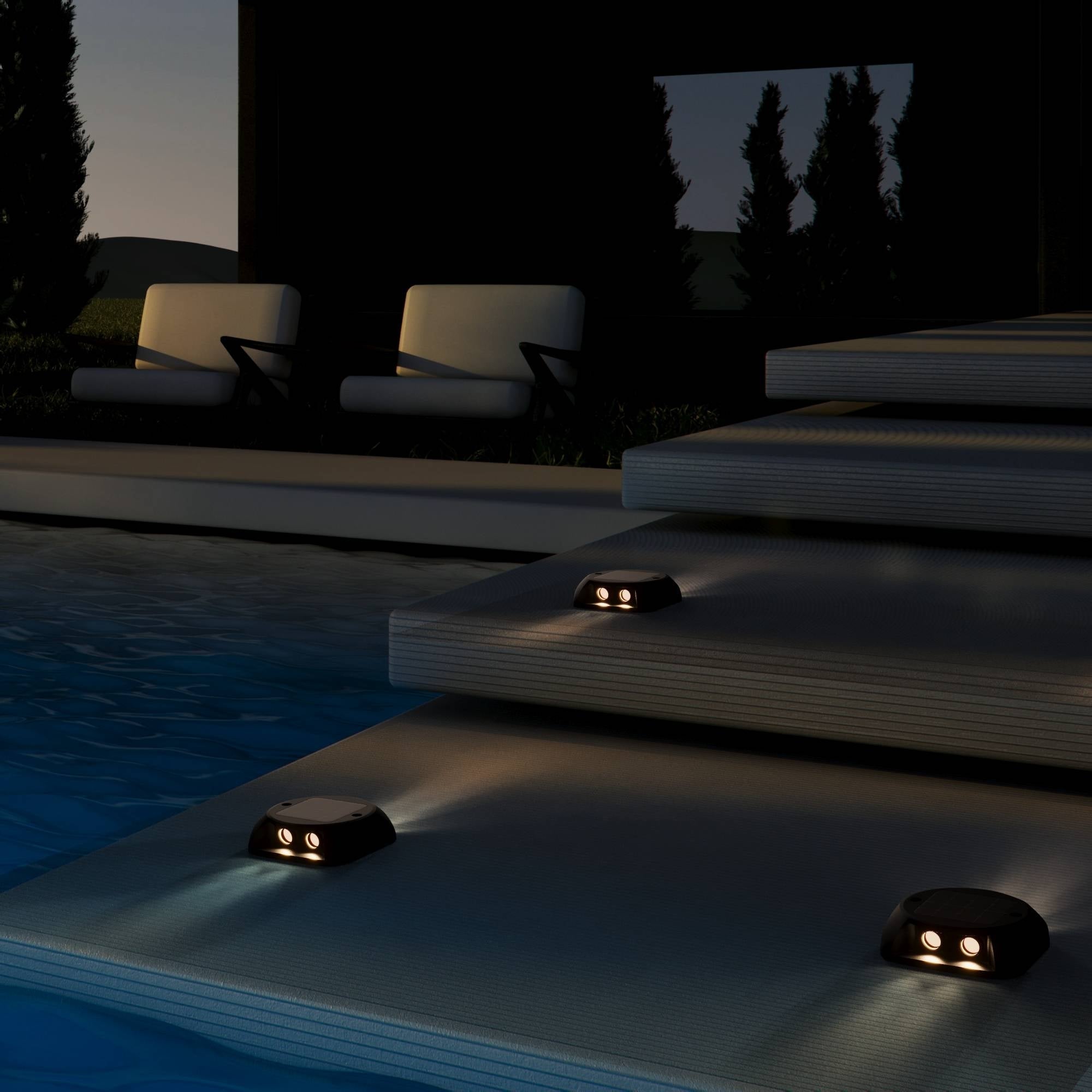 Luz LED solar de exterior - 3000K - 4 LED - 15 lm - IP65