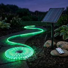 Tira LED solar exterior con mando 40W - 10 metros - IP65 - Disponible RGB y 2700K